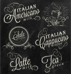 Names of coffee drinks vector image