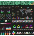 Varicoloured dark world infographics vector image