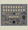 Heraldic shields templates vector image