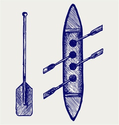 Rowers vector image