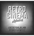 Retro cinema font Retro cinema font vector image