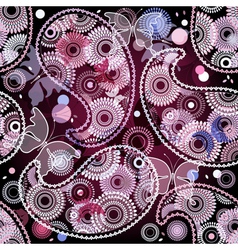 Seamless black pattern with paisley vector image