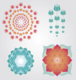Floral icons designs vector image