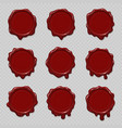Retro seal wax stamps set for certificate vector image