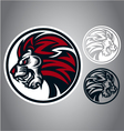Lion head logo vector image