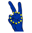 Peace sign of the flag of the European Union vector image