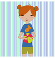 Little girl vector image