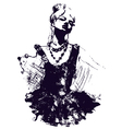 Woman dancing vector image
