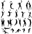 Volley silhouettes vector image