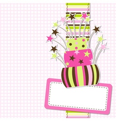Template greeting card vector image