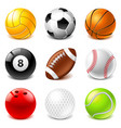 Sport balls icons set vector image
