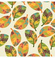Seamless Pattern with Bright Autumn Leaves vector image