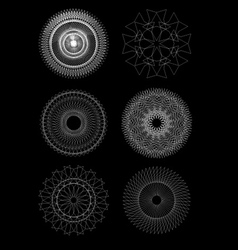 Set of spirograph for design vector image