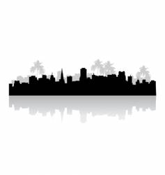 Tropical cityscape vector image