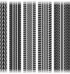 Tire tracks car bicycle and motor vector image