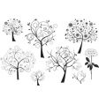 Floral design elements vector image