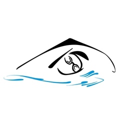 Swimming symbol vector image