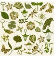 Set of patch silhouettes for scrap booking vector image