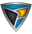 Steel shield with flag bahamas vector image