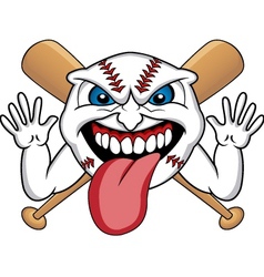 Baseball face vector image