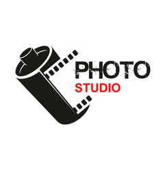 Photo studio camera film icon vector image