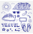 Travel icons set vector image