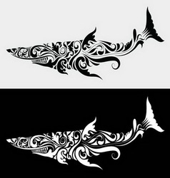 Shark ornament vector image