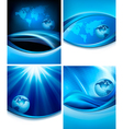 Set of business elegant abstract backgrounds with vector image