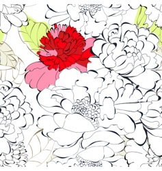 Floral background vector image