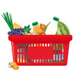 Healthy shopping cart vector image