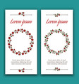 Two invitation cards with beautiful floral wreaths Two invitation cards with beautiful floral wreaths vector image
