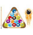 Billiard ball in flame Billiard ball in flame vector image