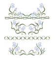 Vignette with blue irises vector image