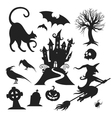 Halloween design elements vector image