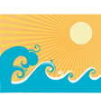 Stylized ocean graphic vector image