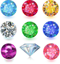 Colored gems vector image