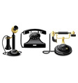 Vintage telephones vector image