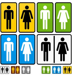 Male and female restrooms sign Male and female restrooms sign vector image