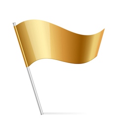Gold flag vector image