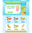 Web template for kid shop vector image