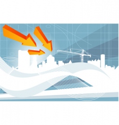 Industrial city vector image