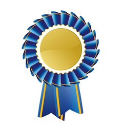Blue rosette vector image