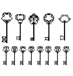 Collection of keys vector image