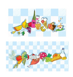 Food banners for restaurant and cafe vector image