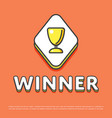 Winner colour icon with trophy cup Winner colour icon with trophy cup vector image