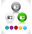 Glossy colorful abstract glass balls vector image
