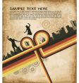 Grunge retro party brochure vector image
