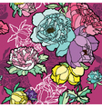 Seamless pattern with flowers vector image