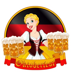 Oktoberfest girl design Oktoberfest girl design vector image