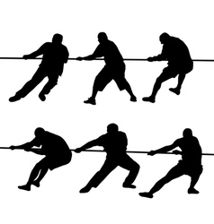 People pulling rope vector image